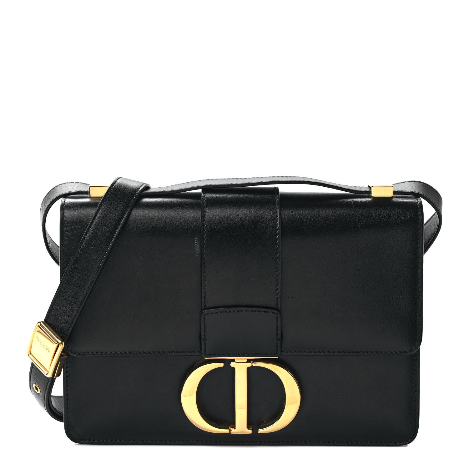 Christian Dior Smooth Calfskin 30 Montaigne Flap Bag Black 1 of 8