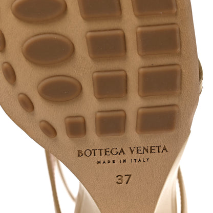 Bottega Veneta Lambskin Stretch Lounge Wedge Sandals 37 Cane Sugar 6 of 7
