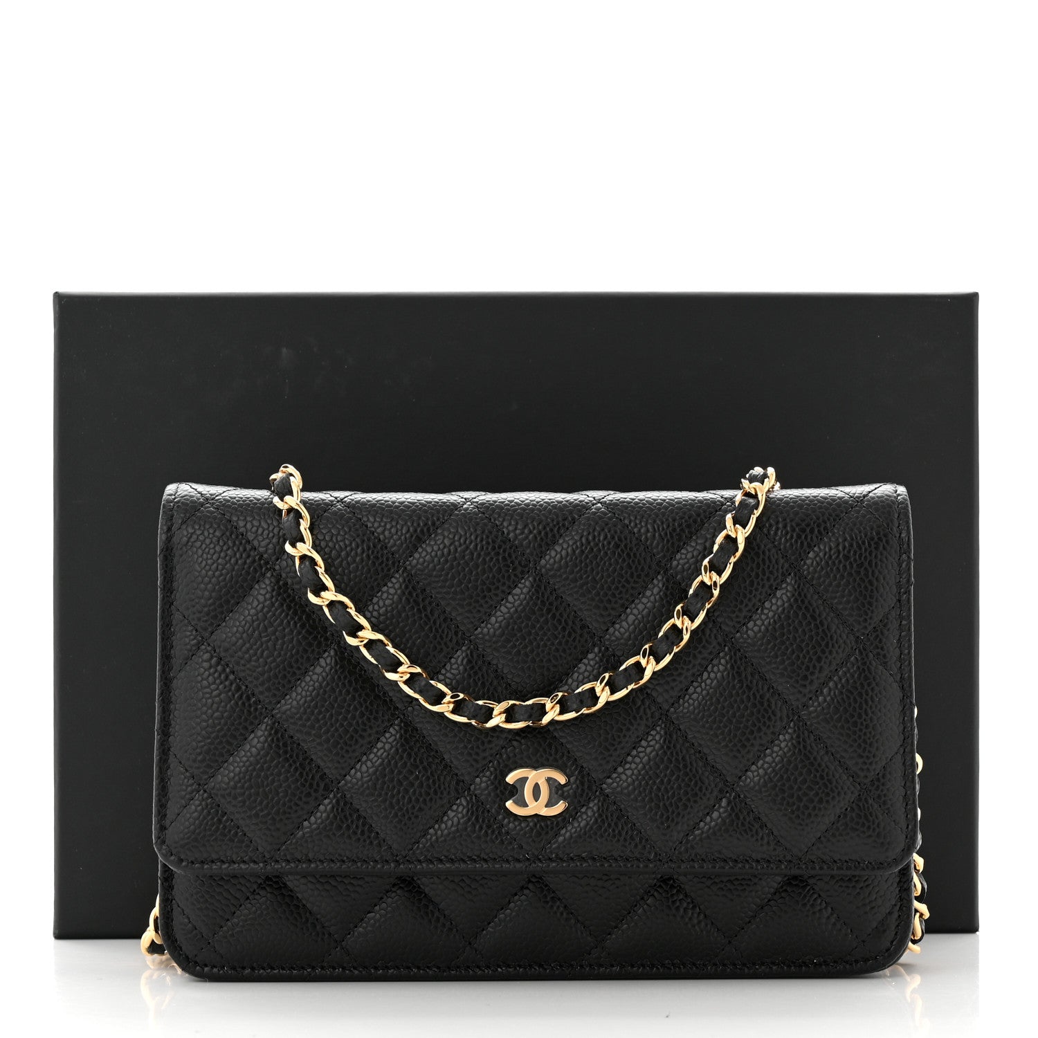 Chanel Caviar Quilted Wallet on Chain WOC Black 12 of 12