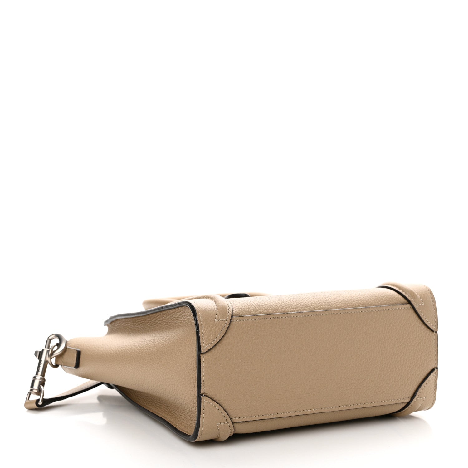 Celine Drummed Calfskin Nano Luggage Dune 4 of 15