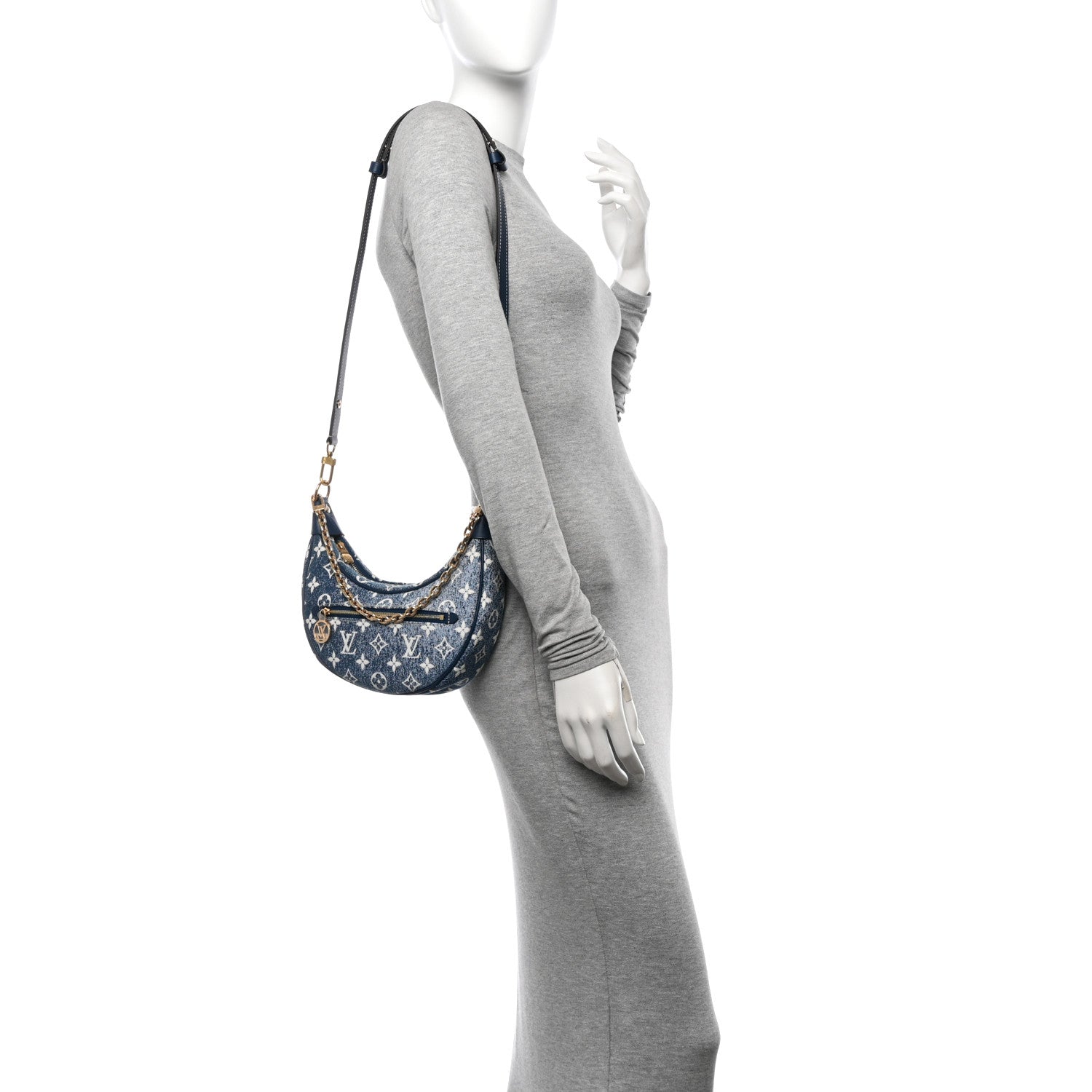 Louis Vuitton Monogram Jacquard Denim Loop Bleu 2 of 9