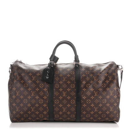 Louis Vuitton Monogram Macassar Keepall Bandouliere 55 1 of 8