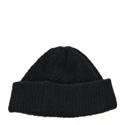 Chanel Cashmere Silk CC Beanie Hat Black 3 of 5