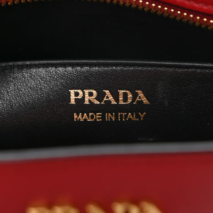 Prada Saffiano City Calfskin Esplanade Crossbody Bag Rosso 6 of 9