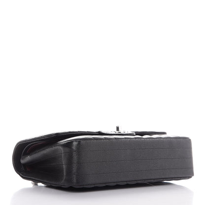 Chanel Caviar Chevron Quilted Medium Double Flap Black 4 of 8