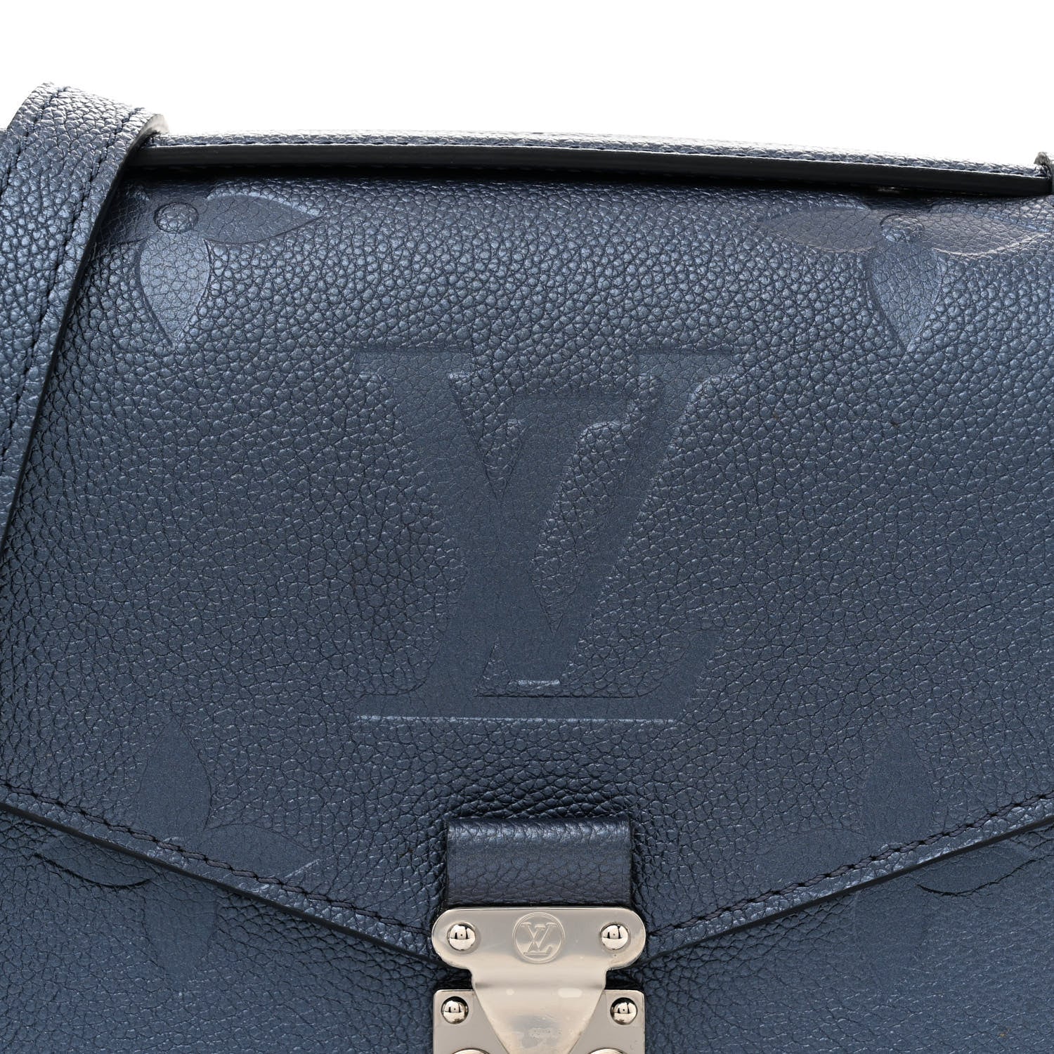 Louis Vuitton Metallic Empreinte Monogram Giant Pochette Metis Navy Nacre 8 of 10
