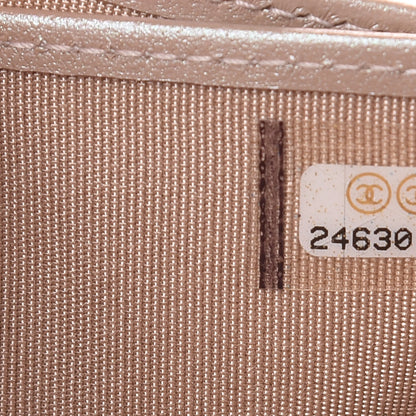 Chanel Metallic Caviar Chevron Quilted Compact Flap Wallet Light Gold 8 of 8