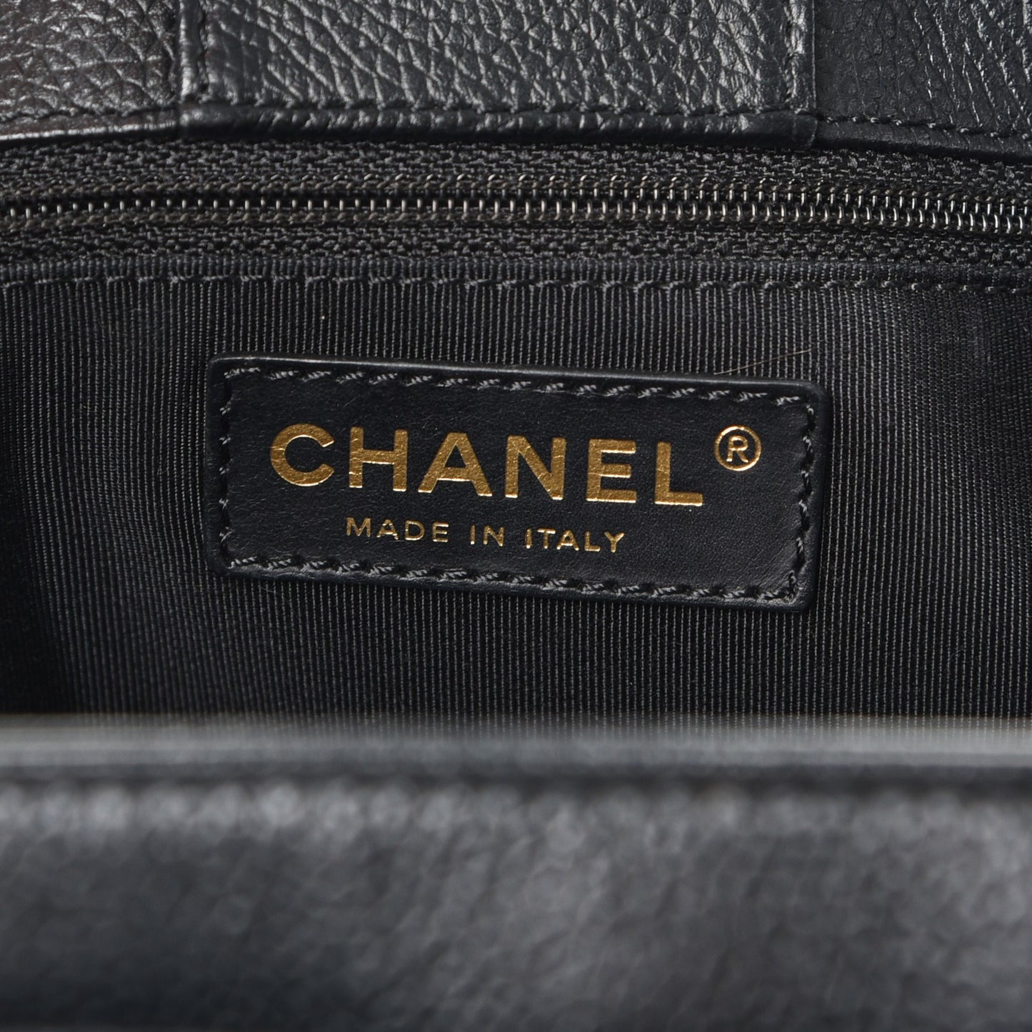 Calfskin Cerf Executive Shopper Tote Black