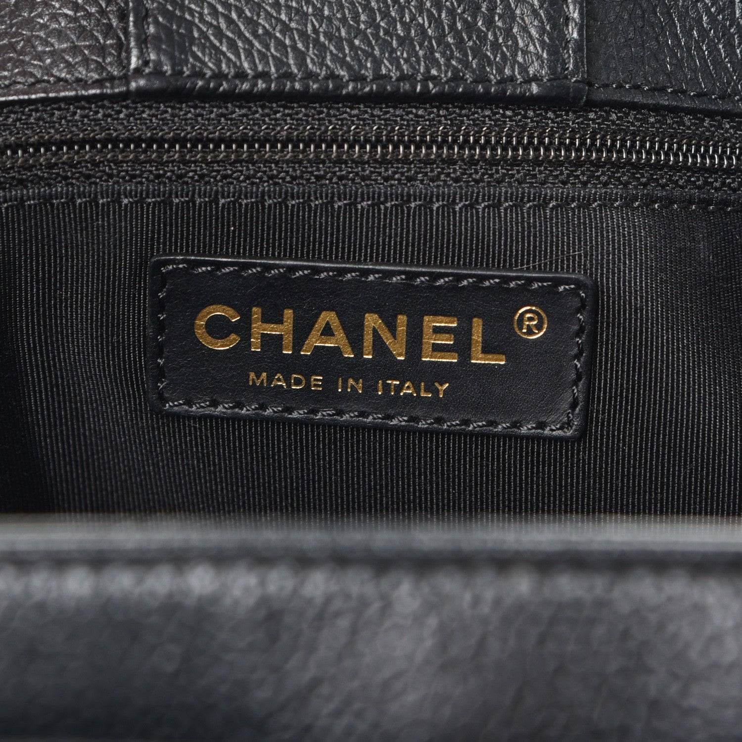 Chanel Calfskin Cerf Executive Shopper Tote Black 7 of 9