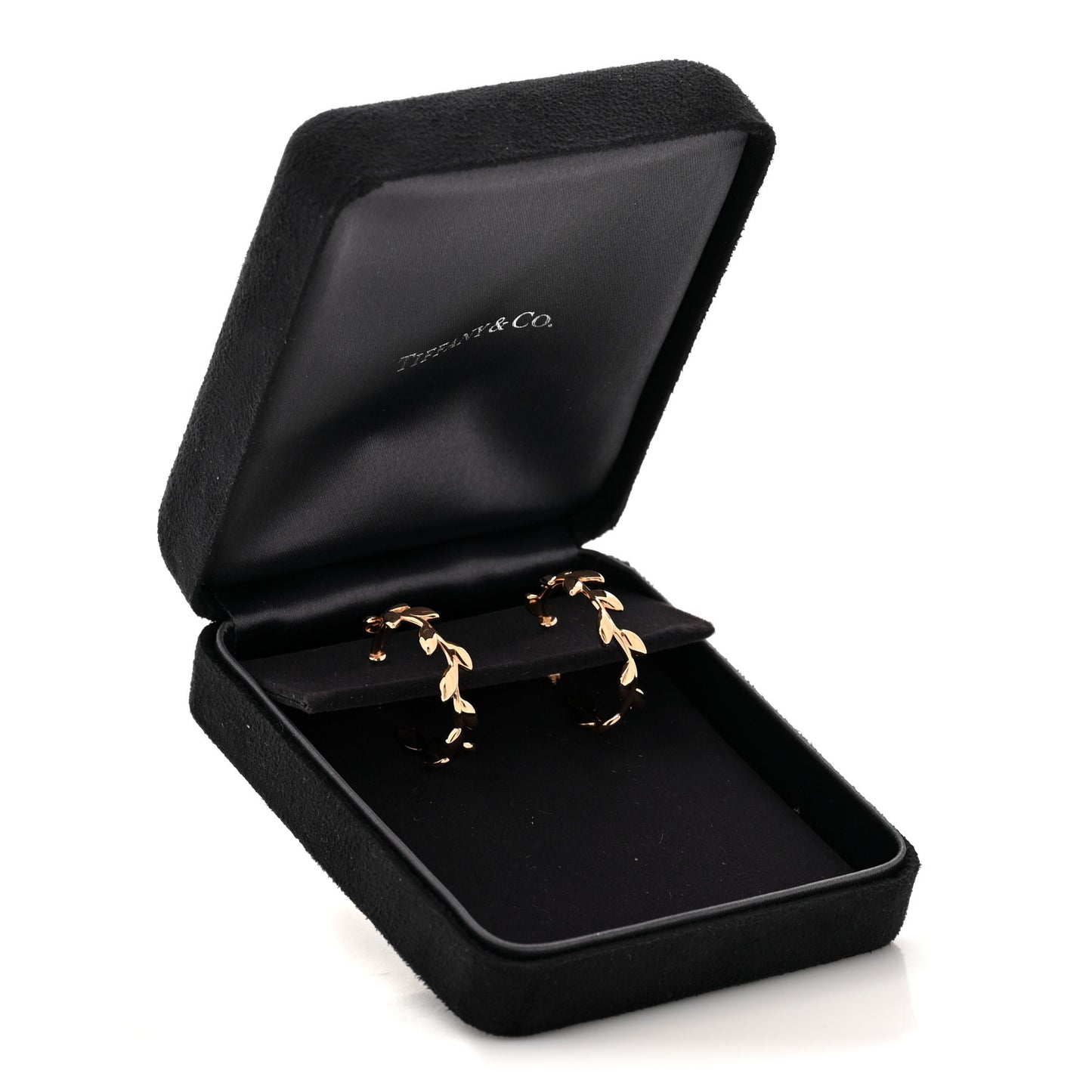 18K Rose Gold Paloma Picasso Olive Leaf Hoop Earrings