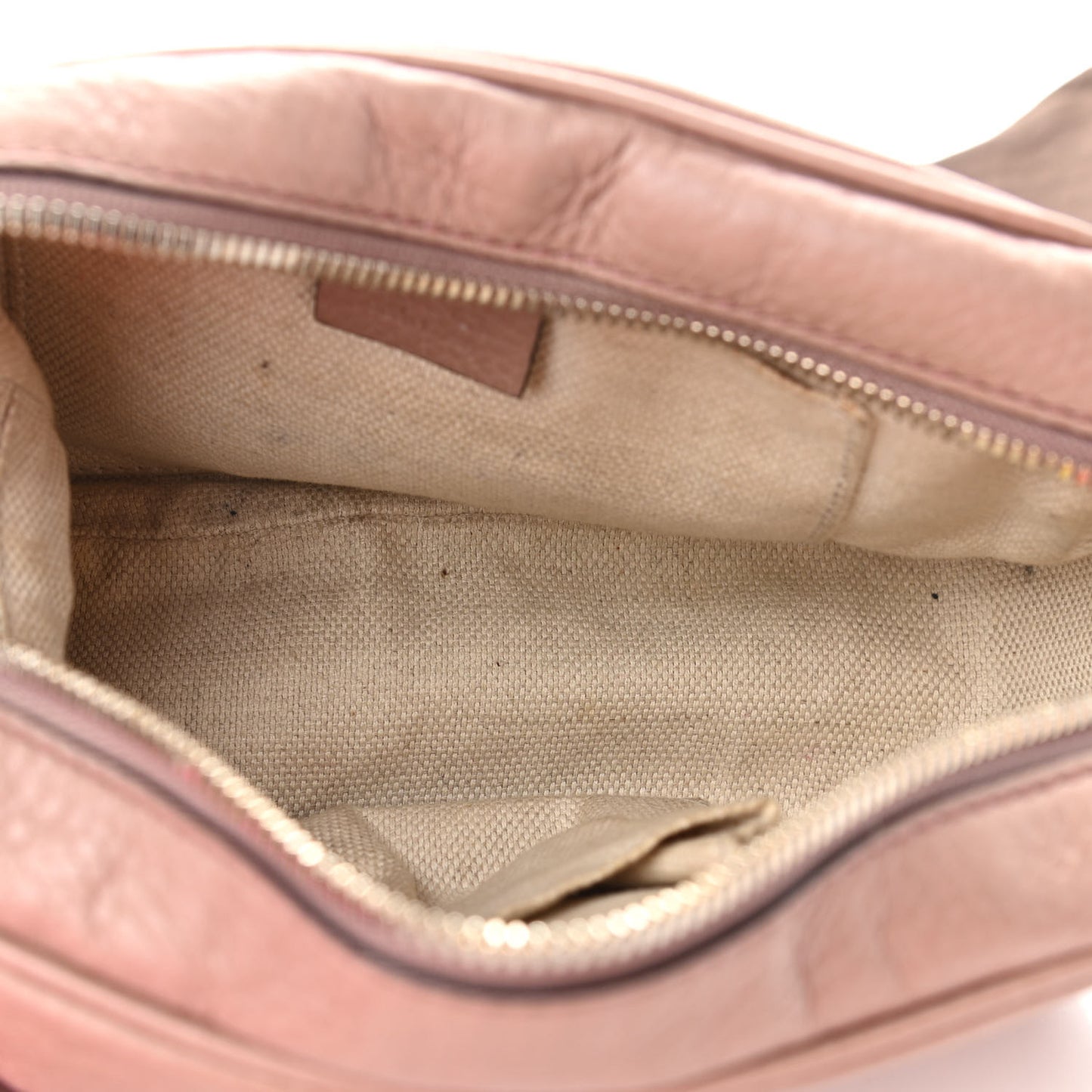 Pebbled Calfskin Small Soho Disco Bag Camelia