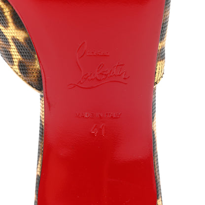 Christian Louboutin Metallic Calfskin Coins Leopard Print East 55 Mule 41 Gold 6 of 8