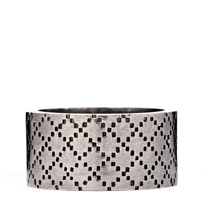Gucci Sterling Silver Enamel Logo Band Ring 65 11 3 of 9