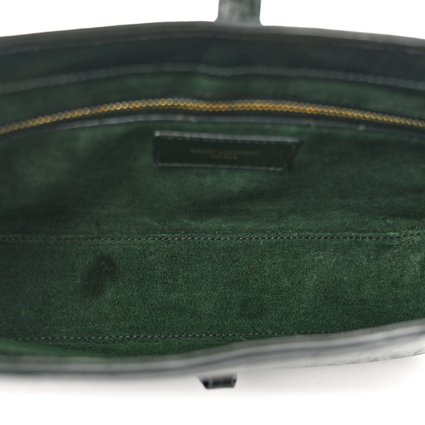Calfskin Crocodile Embossed LE 5 A 7 Hobo Vert Fonce