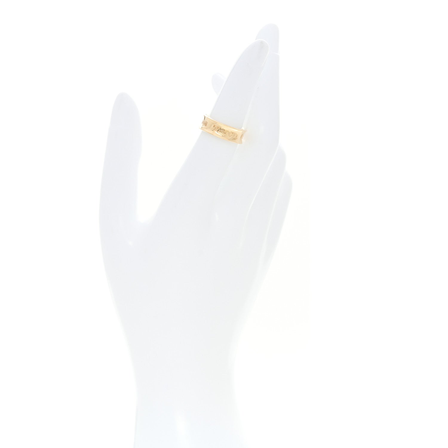 Tiffany 18K Yellow Gold 1837 Band Ring 49 5 2 of 4