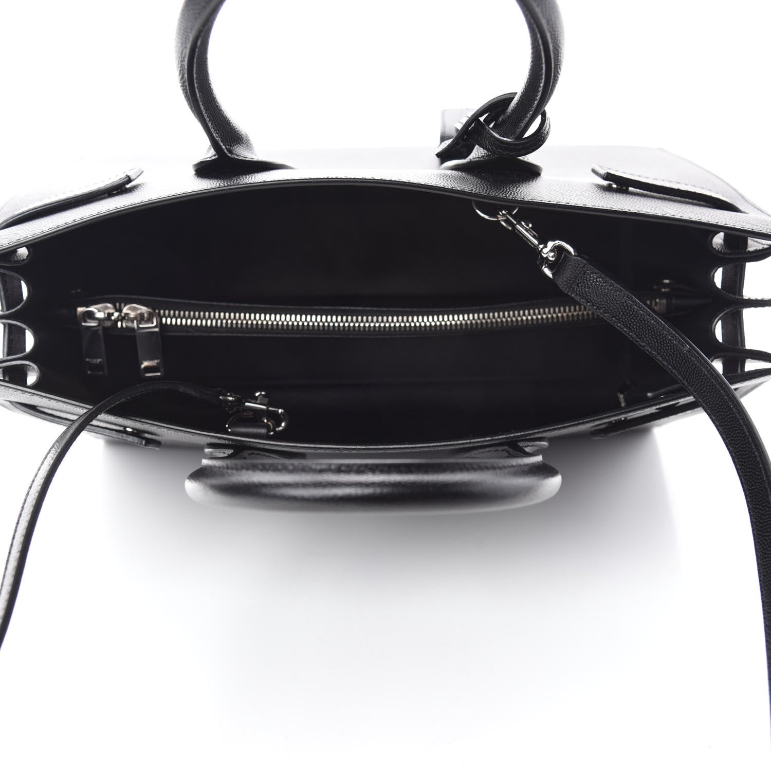 Saint Laurent Grained Calfskin Small Sac De Jour Black 5 of 9