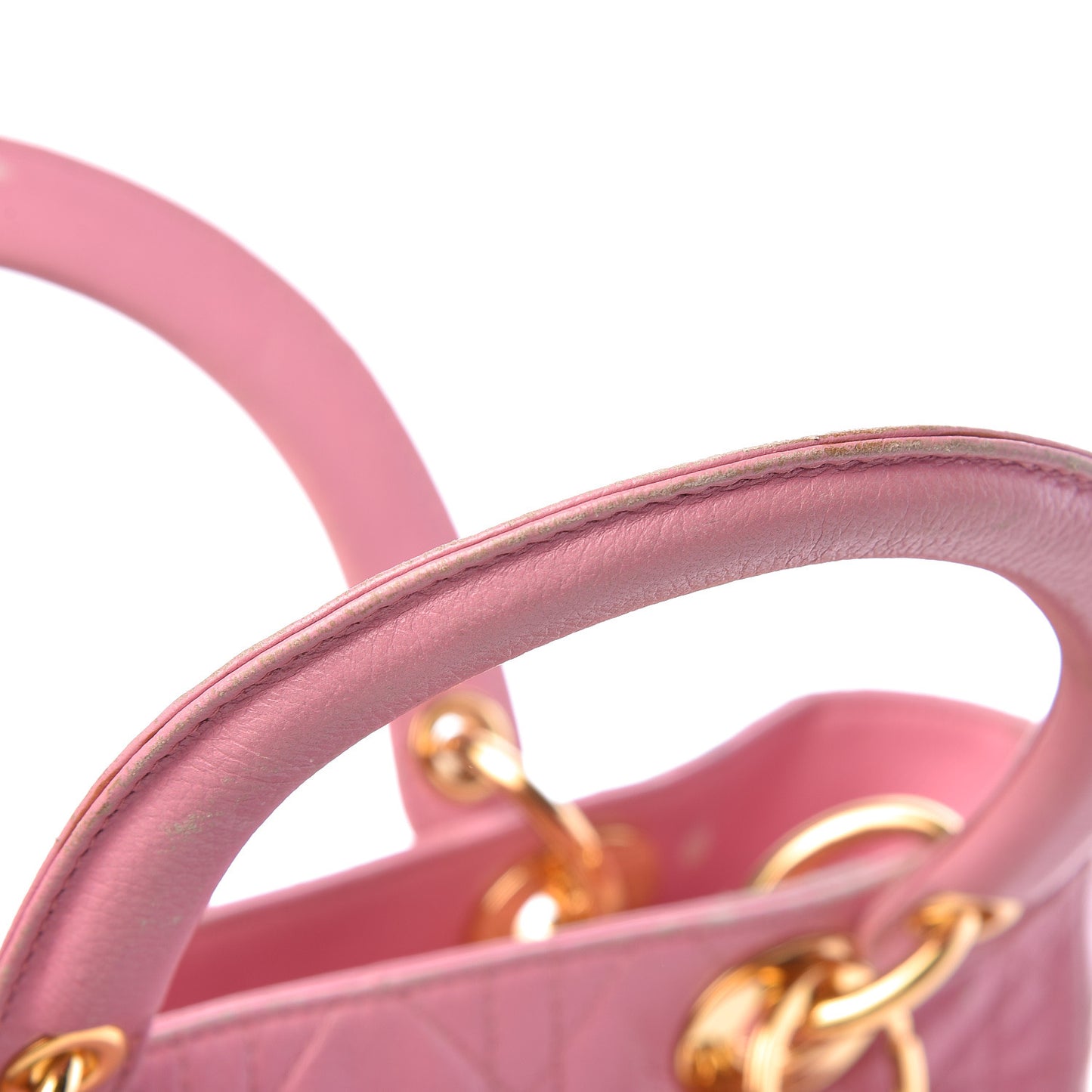 Grained Calfskin Cannage Medium Lady Dior Pink