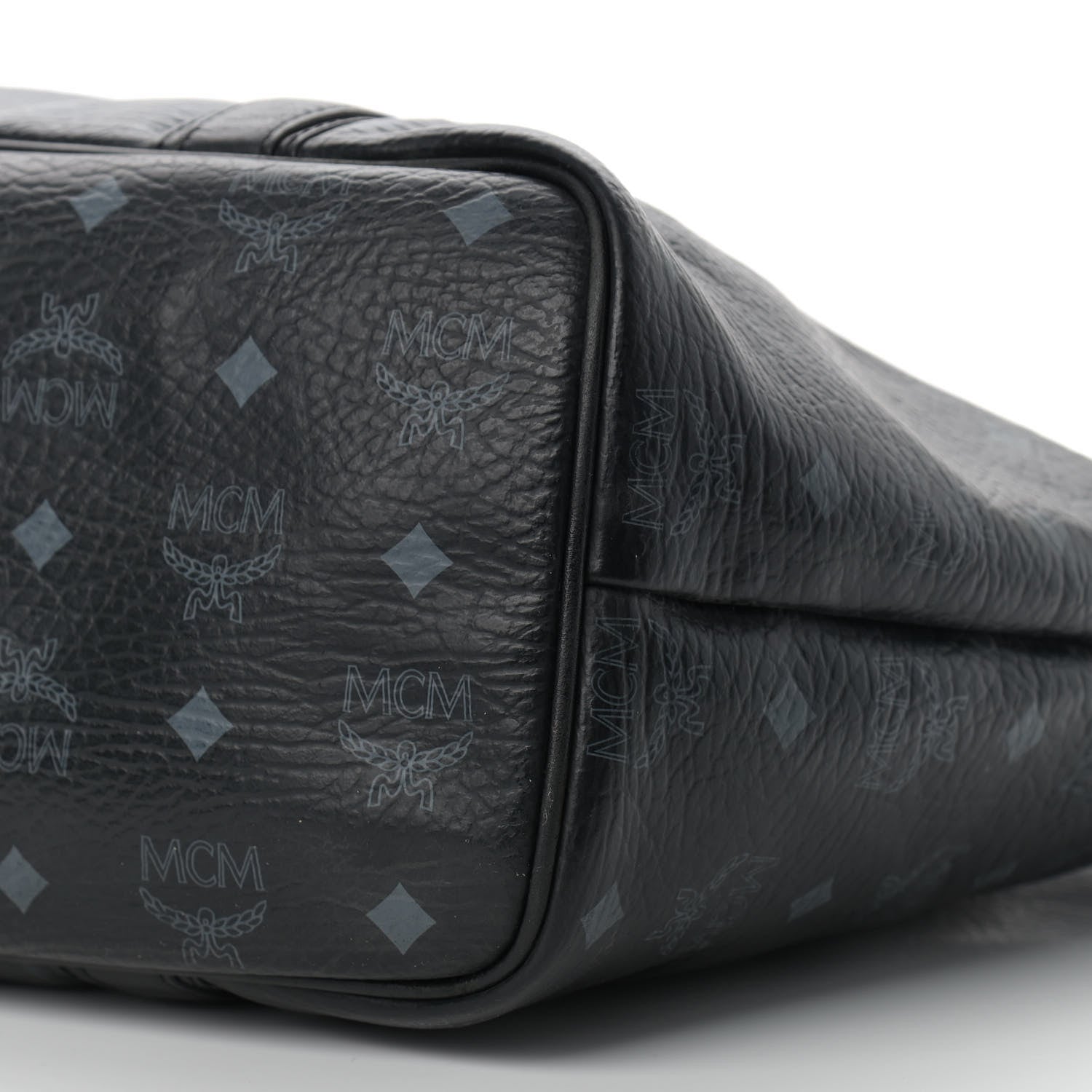 MCM Visetos Shopping Tote Black 10 of 16