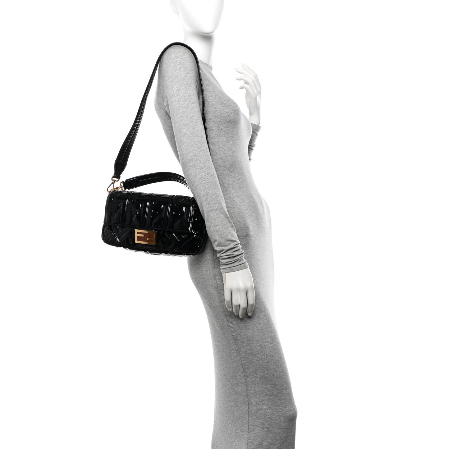 Patent FF 1974 Embossed Baguette Black