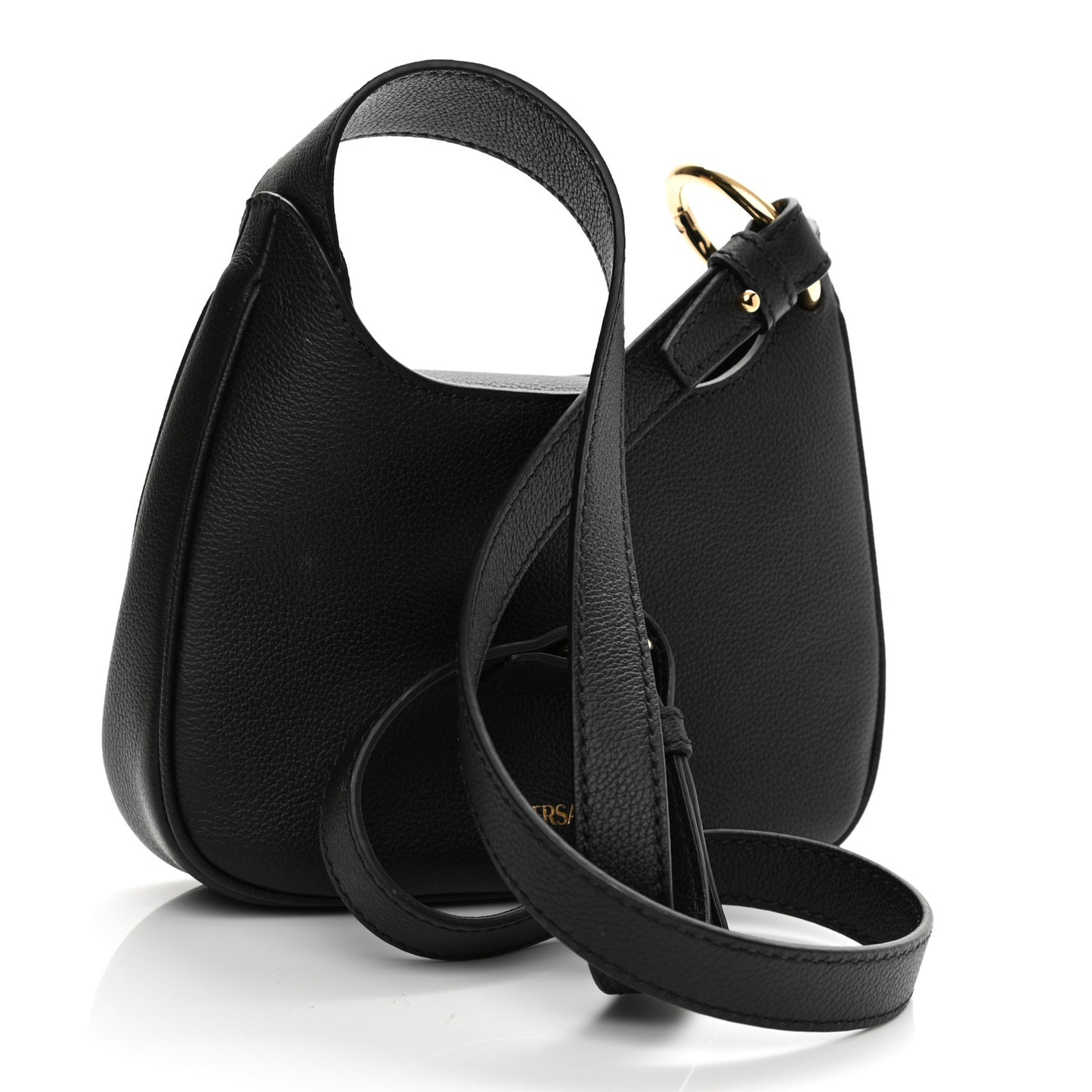 Calfskin La Medusa Small Hobo Crossbody Black
