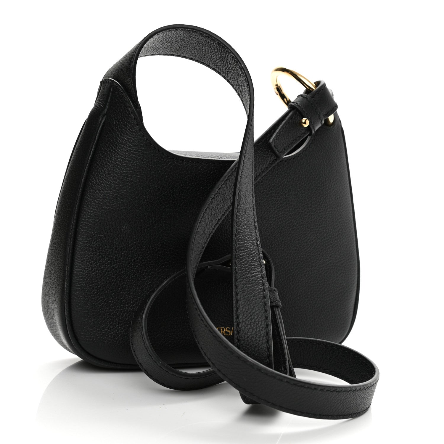 Versace Calfskin La Medusa Small Hobo Crossbody Black 3 of 8