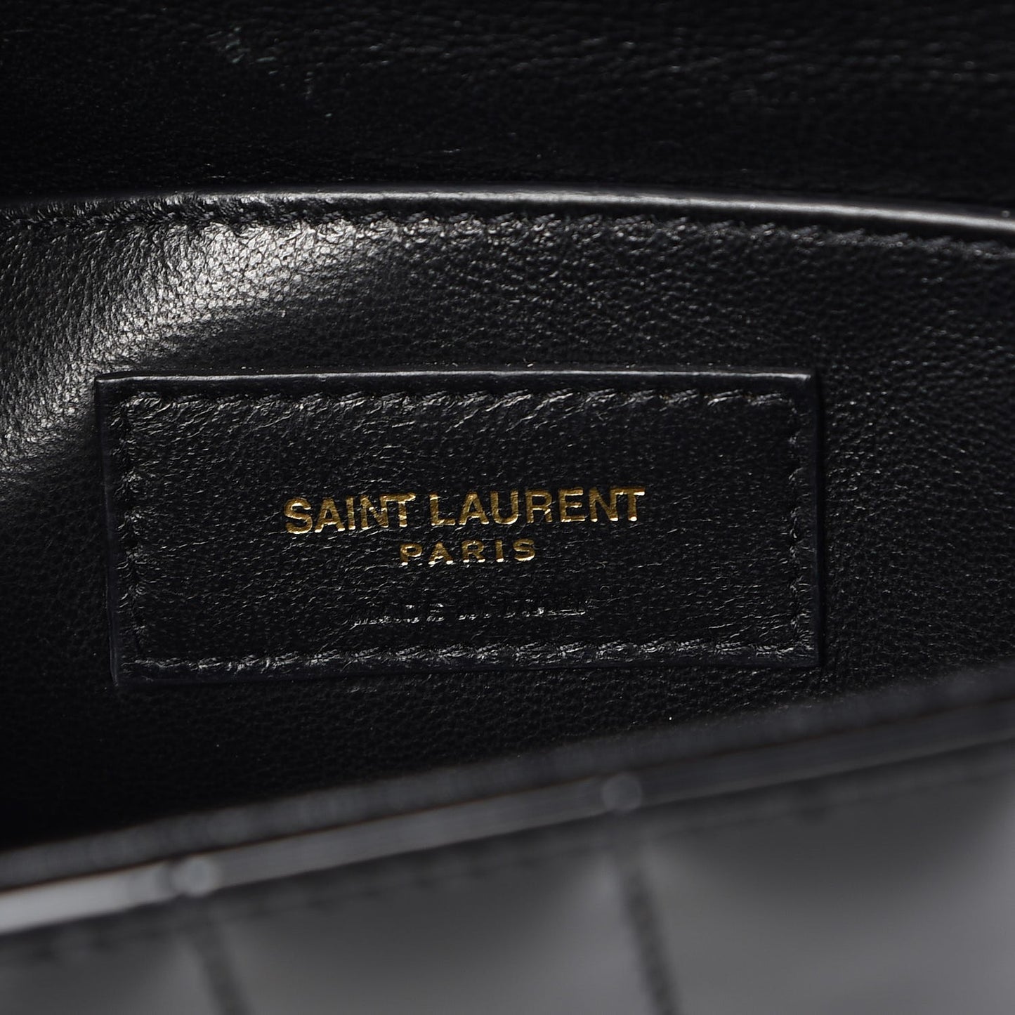Patent Matelasse Monogram Large Vicky Chain Bag Black