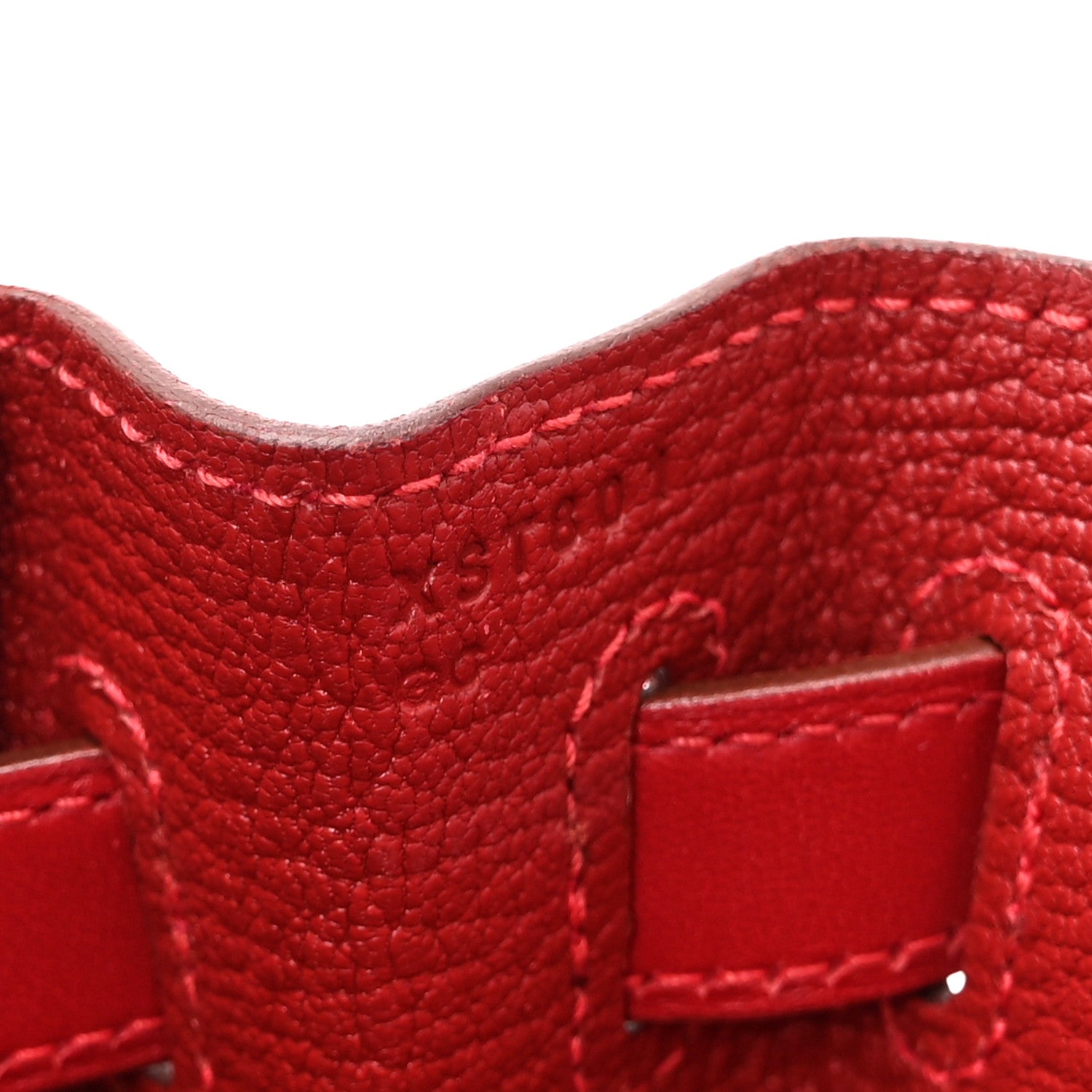 Hermes Tadelakt Kelly Retourne 32 Rouge Vif 7 of 14