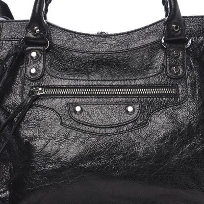 Balenciaga Agneau Classic Silver Hardware City Black 8 of 8