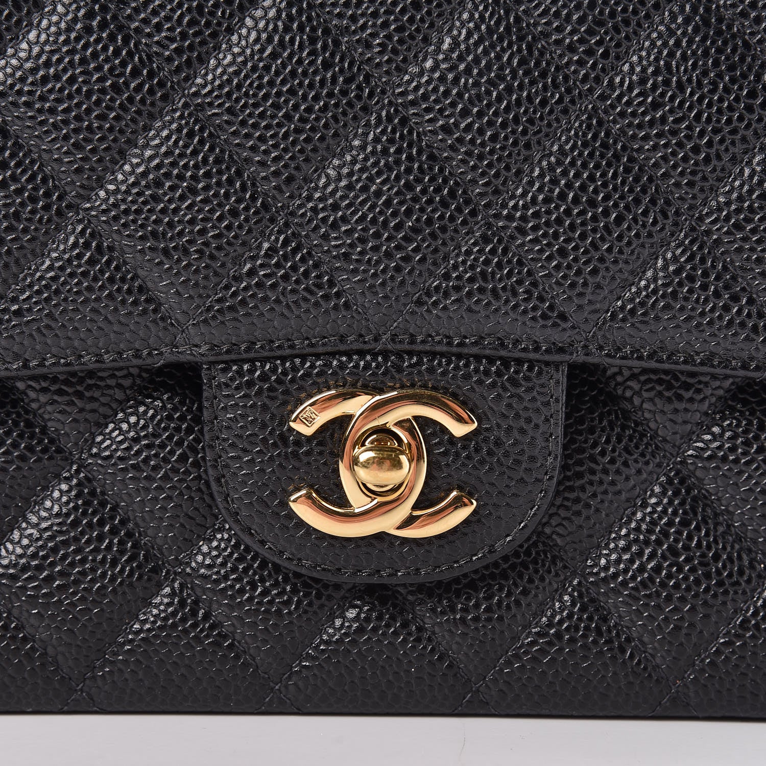 Chanel Caviar Quilted Medium Double Flap Black 13 of 16