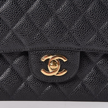 Chanel Caviar Quilted Medium Double Flap Black 13 of 16