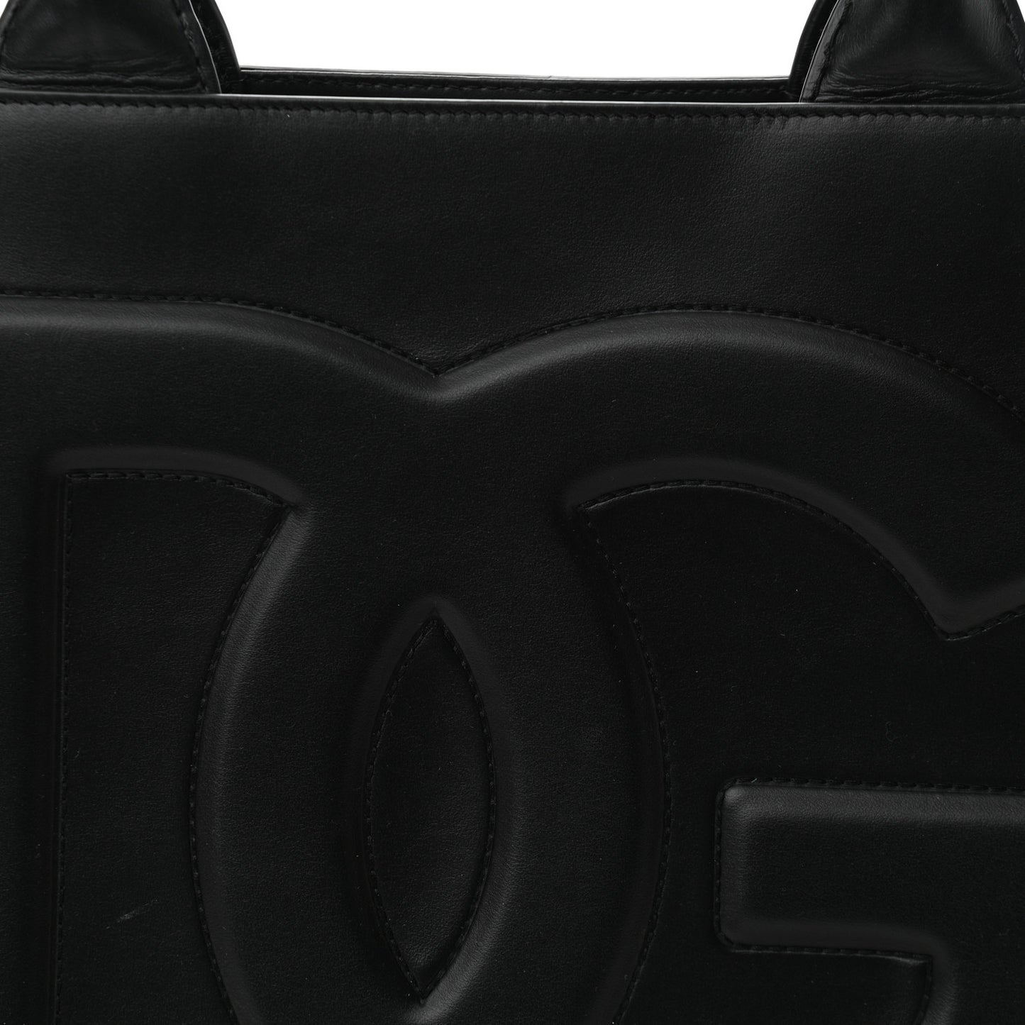 Calfskin Medium DG Daily Shopper Tote Black