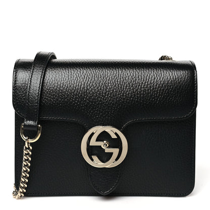 Gucci Dollar Calfskin Small Interlocking G Shoulder Bag Black 1 of 10