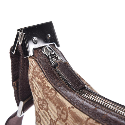 Gucci Monogram Medium Half Moon Hobo Dark Brown 11 of 15