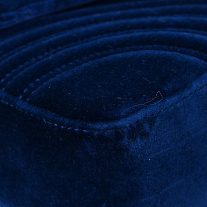 Gucci Velvet Matelasse Medium GG Marmont Shoulder Bag Cobalt Blue 9 of 12