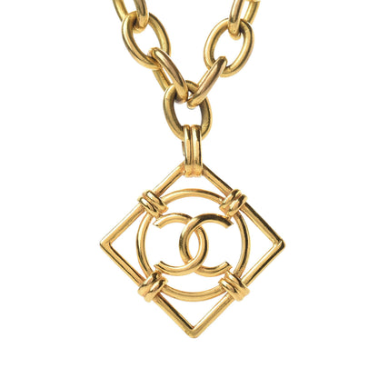 Chanel CC Chain Pendant Necklace Gold 4 of 7