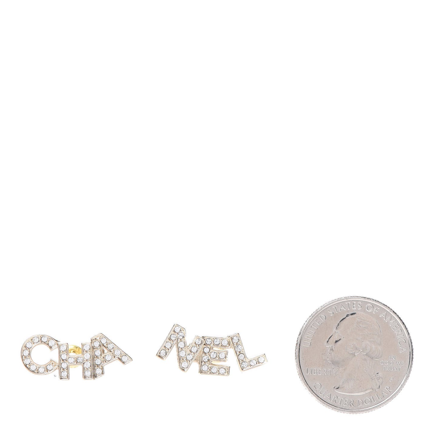 Crystal Pearl Signature Stud Earrings Gold