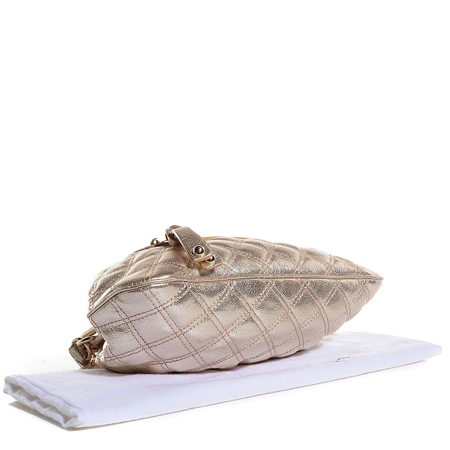 Marc Jacobs Leather Quilted Little Stam Gold 4 of 8