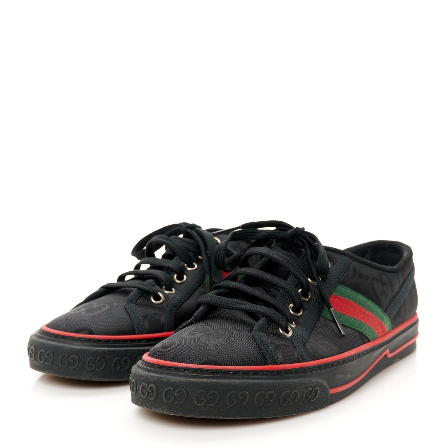 Econyl Nylon Web Monogram Off The Grid Womens 1977 Tennis Sneakers 40 Black