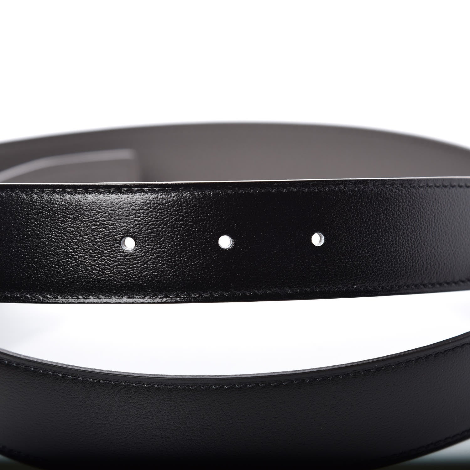 Hermes Box Togo 32mm Au Carre H Belt 90 Black Etain 5 of 7