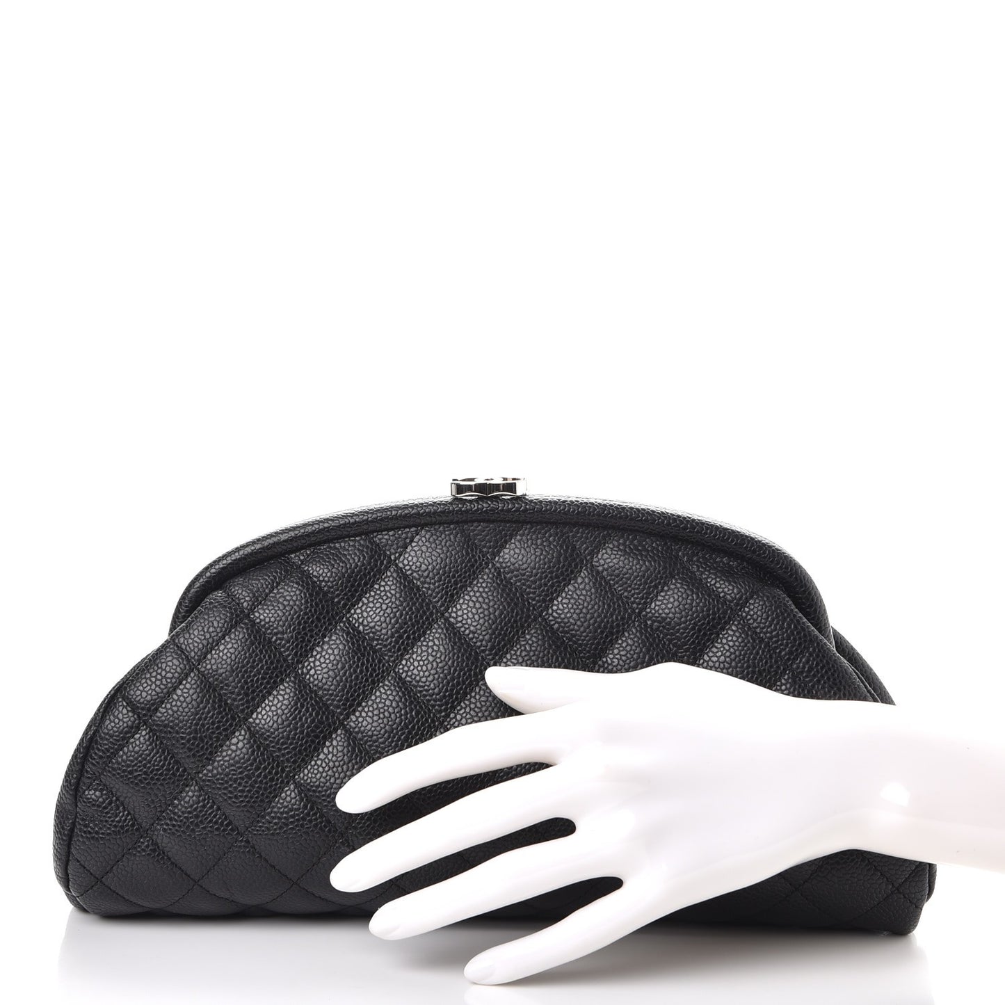 Caviar Quilted Timeless Clutch Black
