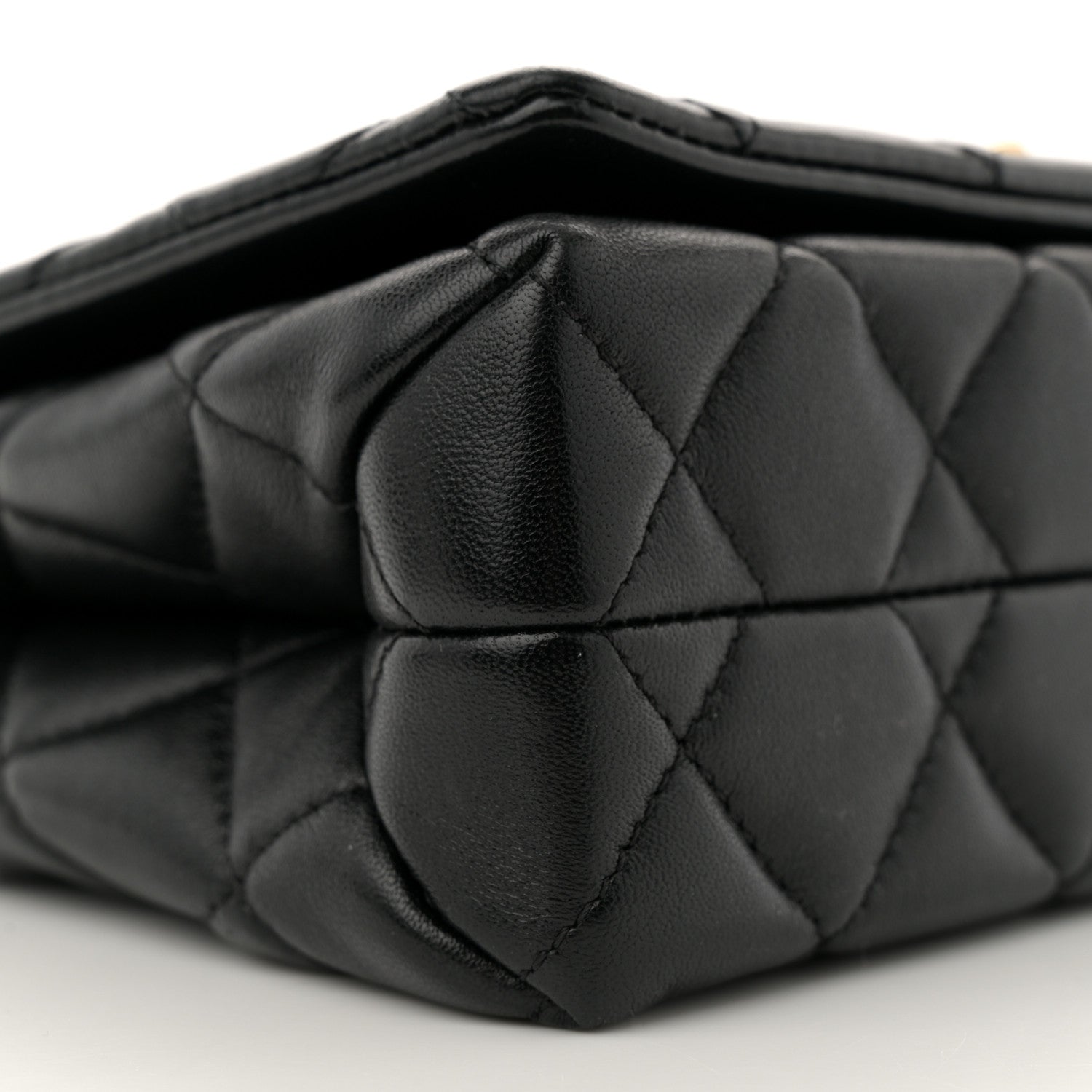 Chanel Shiny Lambskin Quilted Enamel CC Small Flap Black 9 of 10