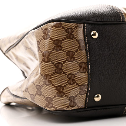 Gucci Crystal Monogram Large Princy Tote Dark Brown 9 of 10