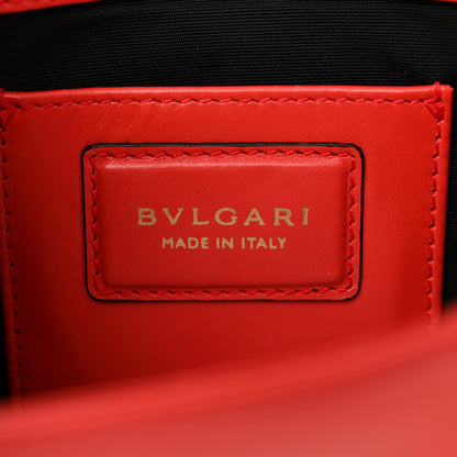 Bulgari Calfskin Serpenti Forever Flap Clutch Ruby Red 7 of 11