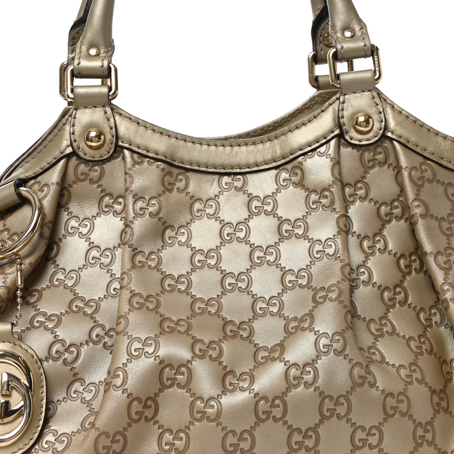 Guccissima Medium Sukey Tote Champagne