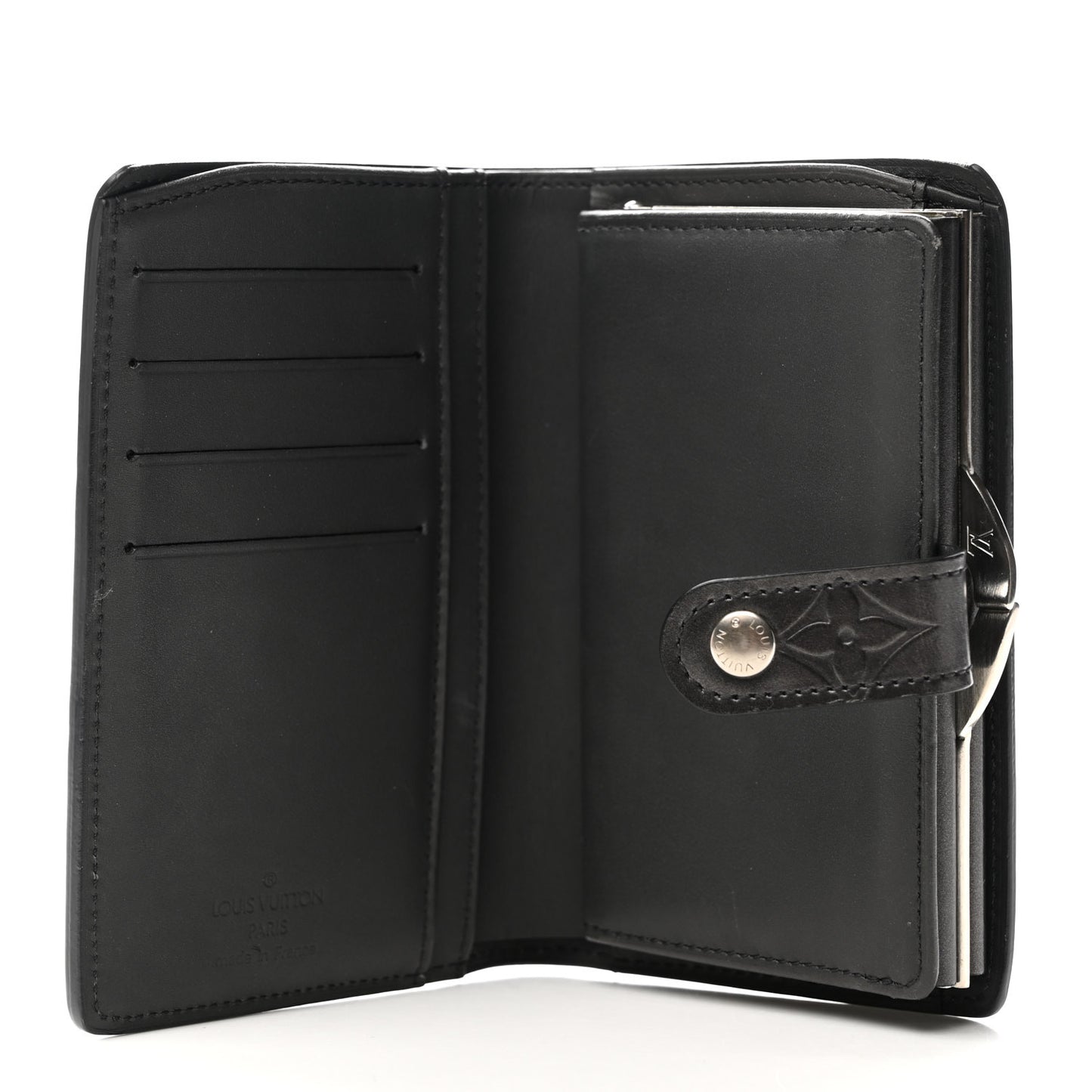 Mat Monogram French Purse Wallet Black