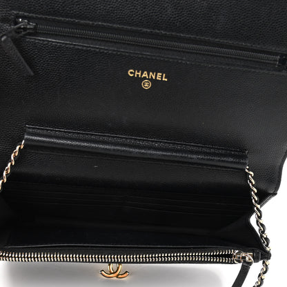 Chanel Caviar Quilted Golden Class Wallet On Chain WOC Black 8 of 15