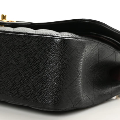 Chanel Caviar Quilted Jumbo Double Flap Black 10 of 11