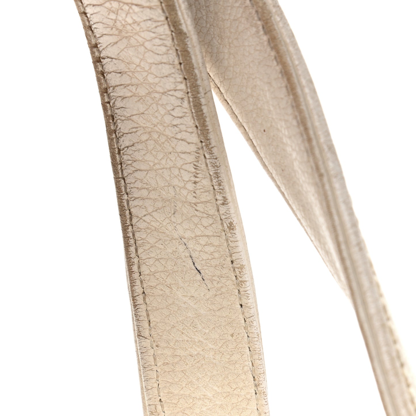 Calfskin Wild Stitch Top Handle Bag White
