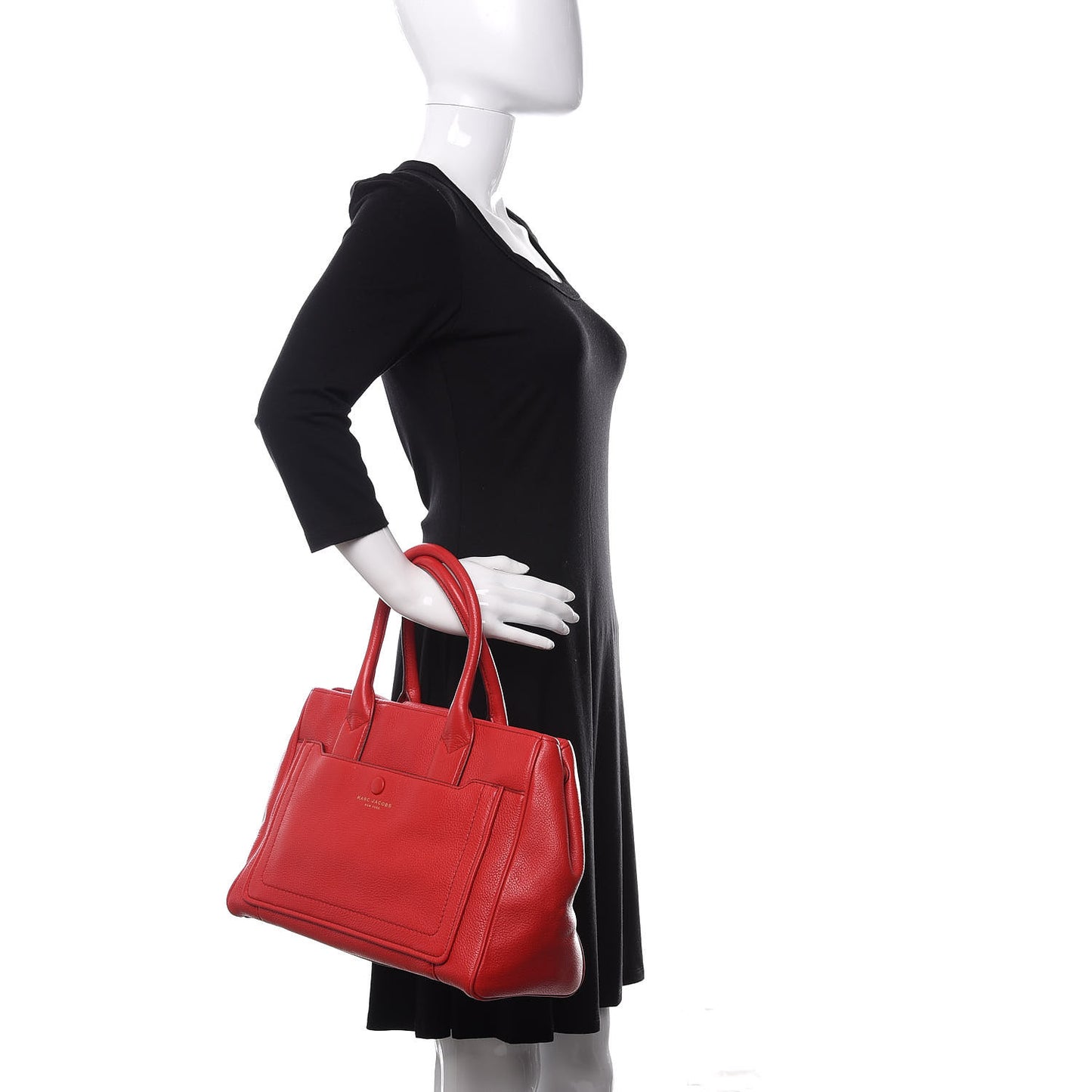 Calfskin Empire City Tote Apple Red