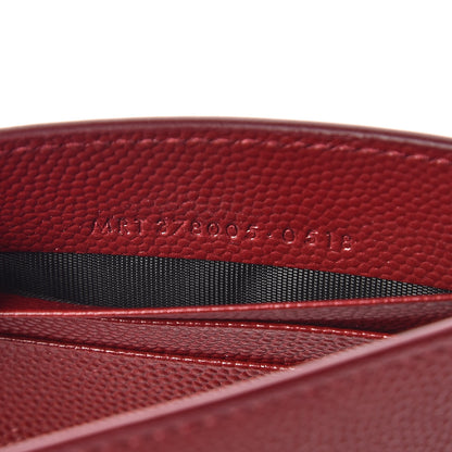 Saint Laurent Grain De Poudre Bill Clip Card Case Palissandre 7 of 9